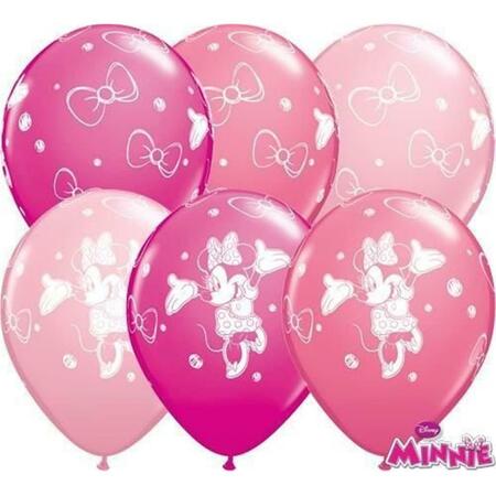MAYFLOWER DISTRIBUTING 11 in. Dn Minnie Latex Balloon 91175